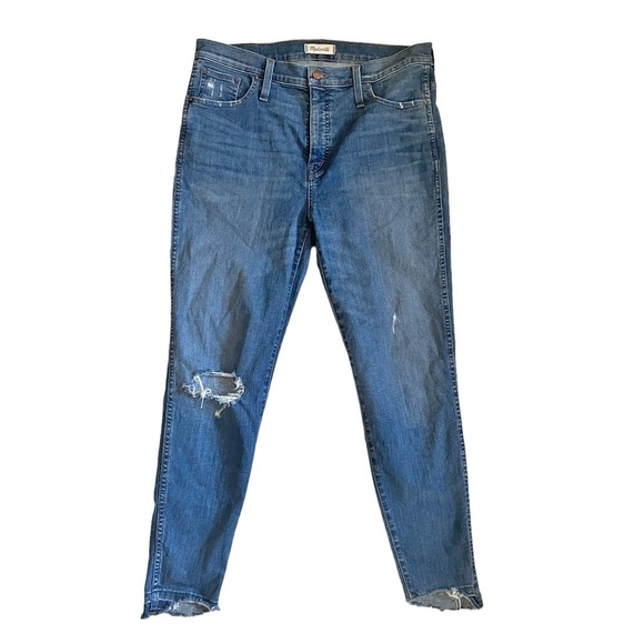 Madewell 10" High-Rise Skinny Jeans: Drop Step-Hem Edition - Picture 1 of 9
